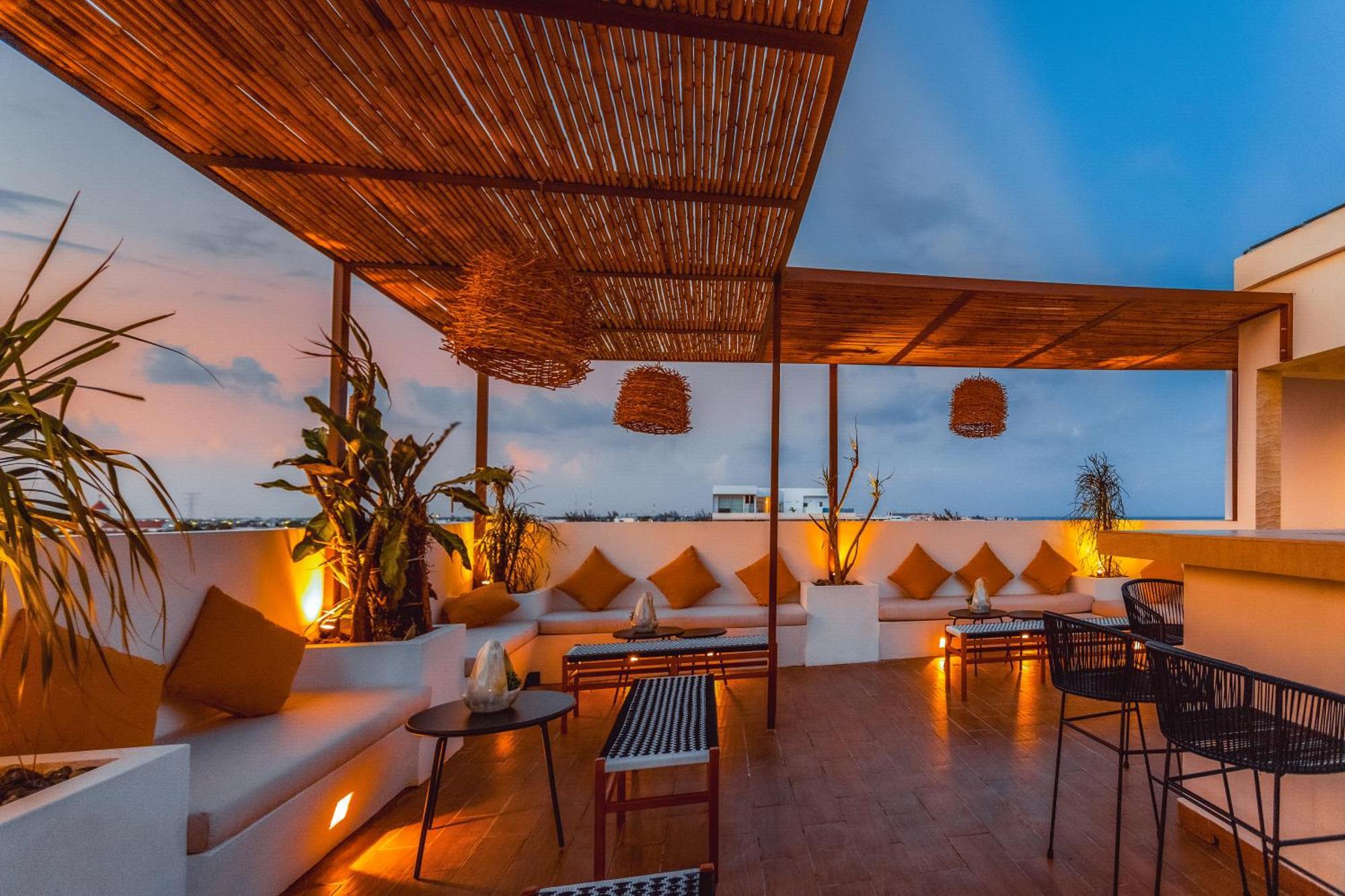 Terrasse Hotel Playa Del Carmen Exterior foto